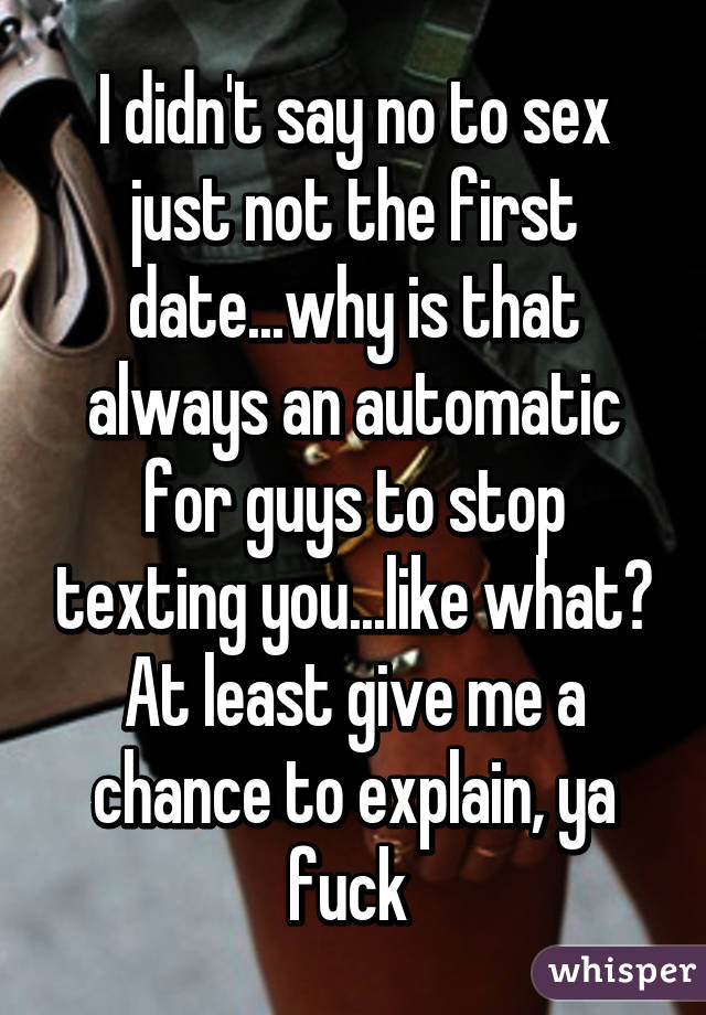Do guys want sex on the first date